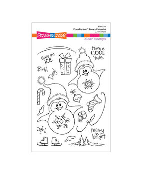 Stampendous FransFormer Snowy Penguins Clear Stamp Set (STP-220 ) (OUTLET)