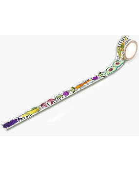 Aall and Create Washi Tape 20mm 10m Story of Veg (AALL-MT-084) (DISCONTINUED)