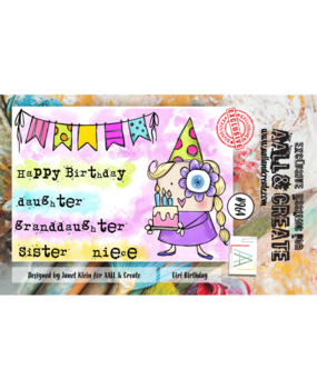 Aall and Create Stamp Set A7 Girl Birthday (AALL-TP-964) (DISCONTINUED)