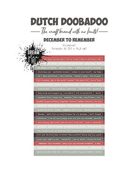 Dutch Doobadoo Dream Plan Do Dutch December to Remember A5 Sticker (491.200.028) (DISCONTINUED)