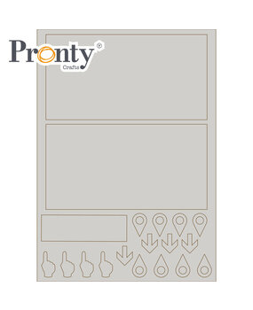 Pronty Crafts Grey Chipboard A4 Natasja's Design Album (492.001.050) (DISCONTINUED)