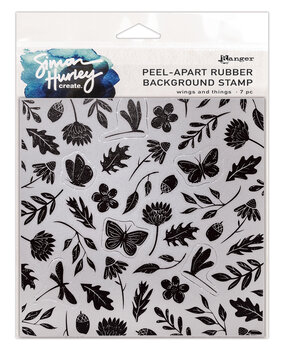 Ranger Simon Hurley create. Background Stamp 6x6 Wings and Things (HUR82521) (DISCONTINUED)