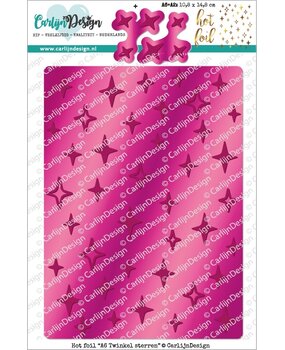 CarlijnDesign Hot Foil A6 Twinkel Sterren (CDHF-0038) (DISCONTINUED)