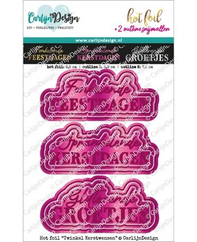 CarlijnDesign Hot Foil Twinkel Kerstwensen (CDHF-0039) (DISCONTINUED)