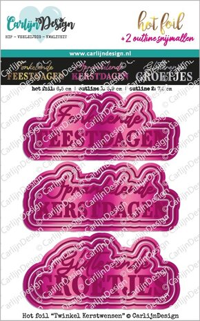 CarlijnDesign Hot Foil Twinkel Kerstwensen (CDHF-0039) (DISCONTINUED)