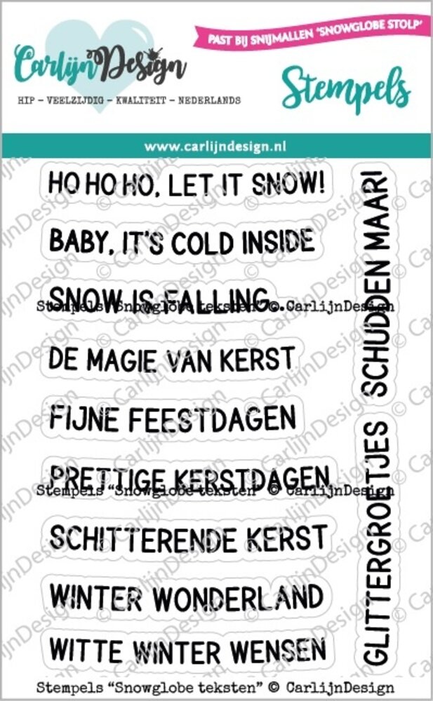 CarlijnDesign Stempels Snowglobe Teksten (CDST-0109) (DISCONTINUED) CarlijnDesign Stempels Snowglobe Teksten (CDST-0109) (DISCONTINUED)