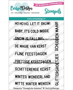 CarlijnDesign Stempels Snowglobe Teksten (CDST-0109) (DISCONTINUED)