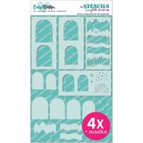 CarlijnDesign Stencils Snowglobe Scenes (CDSC-0028) (DISCONTINUED)