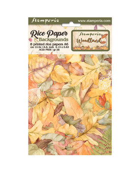 Stamperia Woodland A6 Rice Paper Backgrounds (8pcs) (DFSAK6011) (DISCONTINUED)