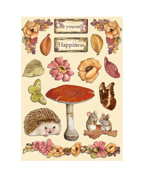 Stamperia Woodland Colored Wooden Shape A5 Woodland (KLSP149) (DISCONTINUED)