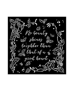 Stamperia Woodland Thick Stencil 18x18cm Frame with Leaves (KSTDQ91) (DISCONTINUED)