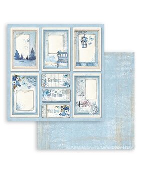 Stamperia Blue Land Cards 12x12 Inch Paper Sheets (10pcs) (SBB939) (DISCONTINUED)