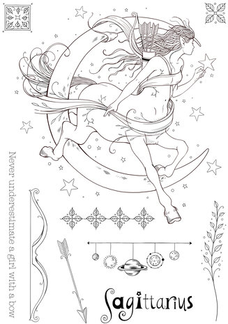 Pink Ink Designs Sagittarius "Knowledge Seeker" A5 Clear Stamps (PI234) (OUTLET) Pink Ink Designs Sagittarius "Knowledge Seeker" A5 Clear Stamps (PI234) (OUTLET)