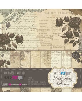 Papers For You Bloody Mary Canvas Scrap Pack (8pcs) (PFY-12567) (DISCONTINUED)