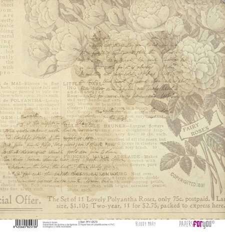 Papers For You Bloody Mary Canvas Scrap Pack (8pcs) (PFY-12567) (DISCONTINUED) Papers For You Bloody Mary Canvas Scrap Pack (8pcs) (PFY-12567) (DISCONTINUED)