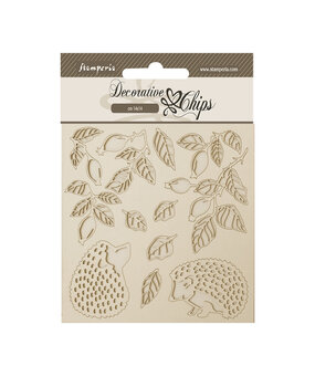 Stamperia Woodland Decorative Chips Hedgehog (SCB191) (DISCONTINUED)