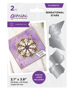 Gemini Kaleidoscope Origami Cut & Emboss Elements Die Sensational Stars (CC-DCE-MD-SEST) (DISCONTINUED)
