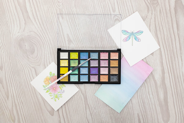 Crafter's Companion Shimmer Watercolour Palette Sunbeam (CC-SHWAPAL-SB) Crafter's Companion Shimmer Watercolour Palette Sunbeam (CC-SHWAPAL-SB)