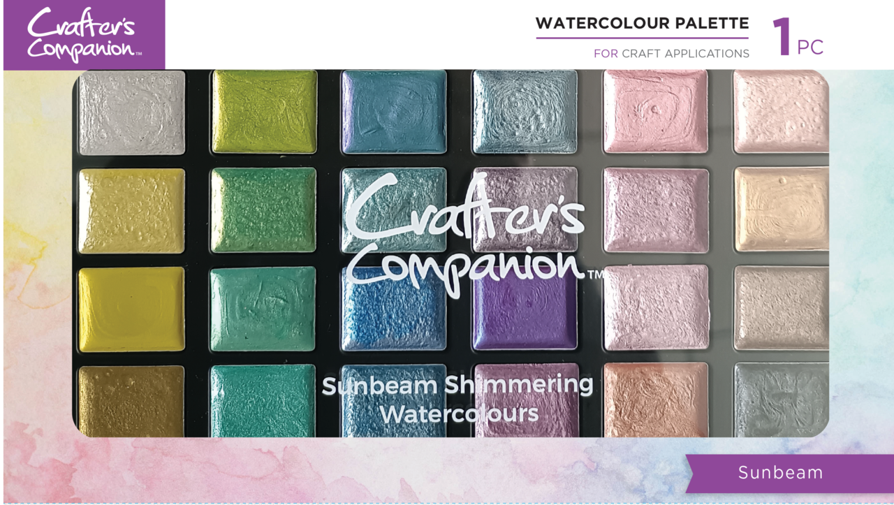 Crafter's Companion Shimmer Watercolour Palette Sunbeam (CC-SHWAPAL-SB) Crafter's Companion Shimmer Watercolour Palette Sunbeam (CC-SHWAPAL-SB)