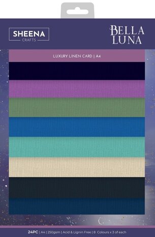 Crafter's Companion Bella Luna A4 Luxury Linen Card Pack (SD-BL-LINEN-A4) (DISCONTINUED)