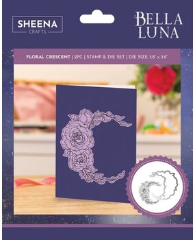 Crafter's Companion Bella Luna Stamp & Die Floral Crescent (SD-BL-STD-FLCR) (OUTLET)