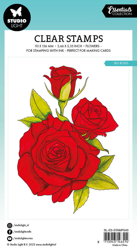 Studio Light Big Roses Essentials Clear Stamps (SL-ES-STAMP540) (OUTLET)
