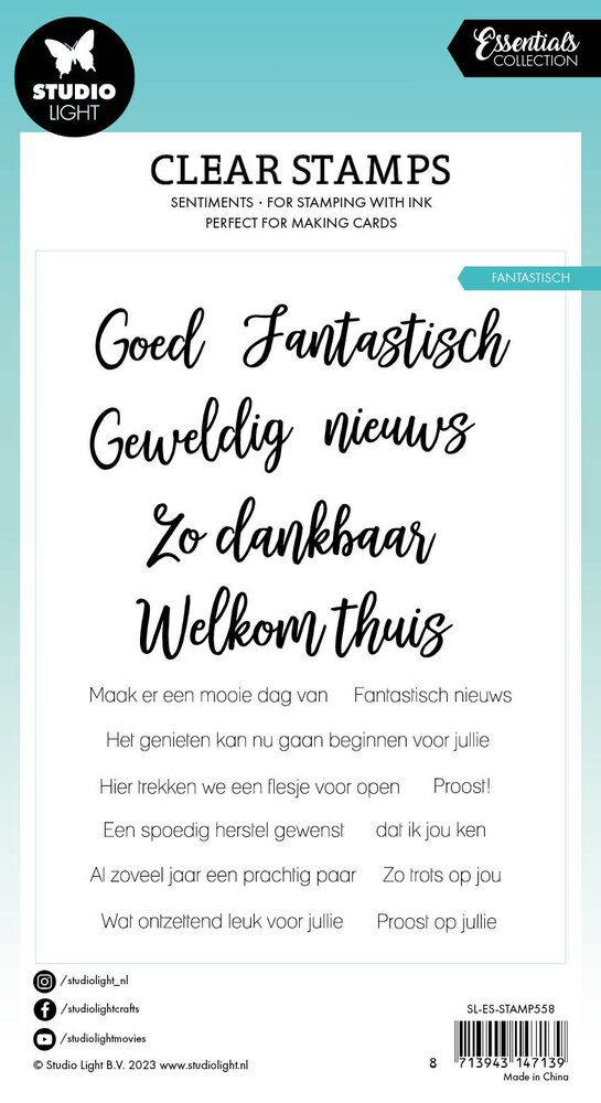 Studio Light Fantastisch Essentials Clear Stamps (SL-ES-STAMP558) (OUTLET) Studio Light Fantastisch Essentials Clear Stamps (SL-ES-STAMP558) (OUTLET)