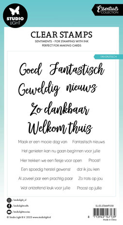 Studio Light Fantastisch Essentials Clear Stamps (SL-ES-STAMP558) (OUTLET) Studio Light Fantastisch Essentials Clear Stamps (SL-ES-STAMP558) (OUTLET)
