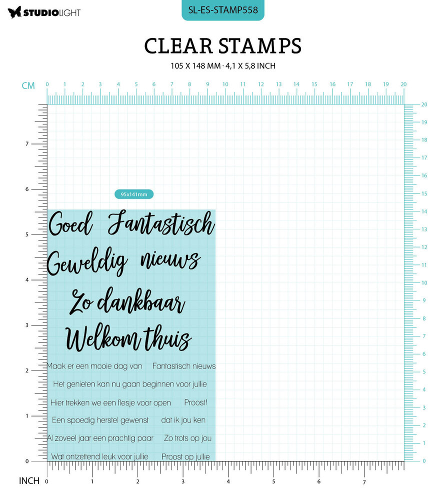 Studio Light Fantastisch Essentials Clear Stamps (SL-ES-STAMP558) (OUTLET) Studio Light Fantastisch Essentials Clear Stamps (SL-ES-STAMP558) (OUTLET)