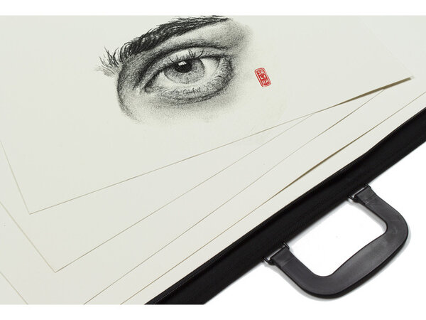 Kangaro Drawing Folder A4 Black w/ Handle (K-830211) (DISCONTINUED)