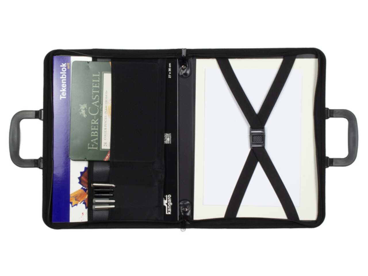 Kangaro Drawing Folder A4 Black w/ Handle (K-830211) (DISCONTINUED)