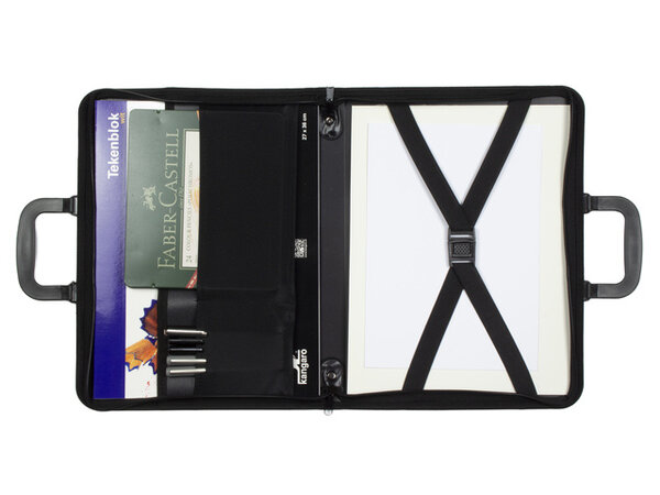Kangaro Drawing Folder A4 Black w/ Handle (K-830211) (DISCONTINUED)