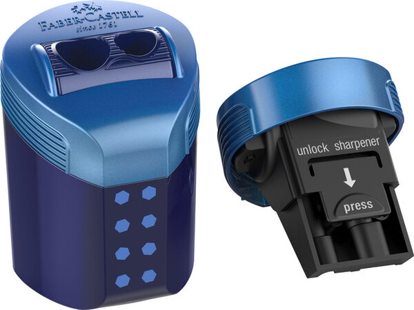Faber Castell RollOn Sparkle Sharpener Double Hole Midnight Black/Deep Blue (6pcs) (FC-183910) (DISCONTINUED) Faber Castell RollOn Sparkle Sharpener Double Hole Midnight Black/Deep Blue (6pcs) (FC-183910) (DISCONTINUED)