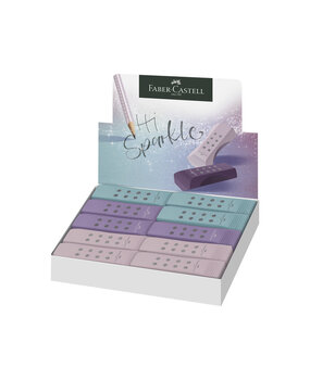Faber Castell RollOn Sparkle Erazer Display Pink/Violet/Ocean Metallic (20pcs) (FC-187310)