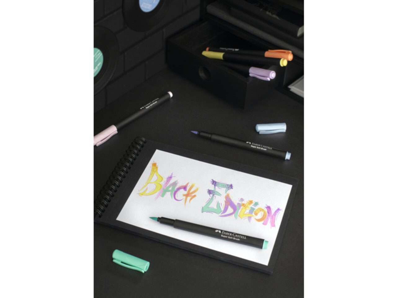 Faber Castell Black Edition Felt Tip Pen w/ Soft Brush Nib Pastel (6pcs) (FC-116453) (DISCONTINUED) Faber Castell Black Edition Felt Tip Pen w/ Soft Brush Nib Pastel (6pcs) (FC-116453) (DISCONTINUED)