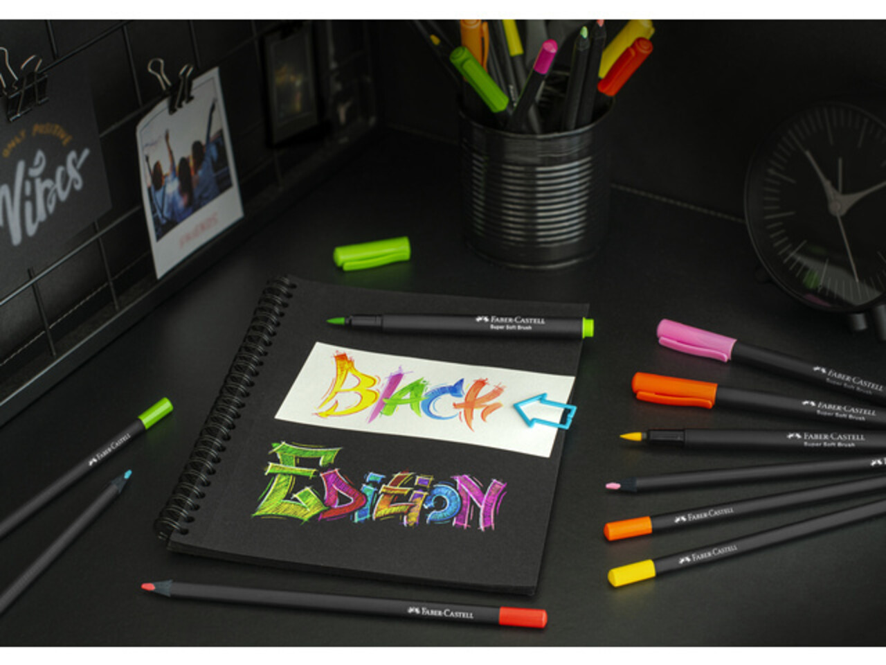 Faber Castell Black Edition Felt Tip Pen w/ Soft Brush Nib Pastel (6pcs) (FC-116453) (DISCONTINUED) Faber Castell Black Edition Felt Tip Pen w/ Soft Brush Nib Pastel (6pcs) (FC-116453) (DISCONTINUED)