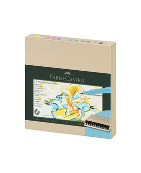 Faber Castell Pitt Artist Pen Brush Pigmented India Ink Studiobox (12pcs) (FC-167190) Faber Castell Pitt Artist Pen Brush Pigmented India Ink Studiobox (12pcs) (FC-167190)