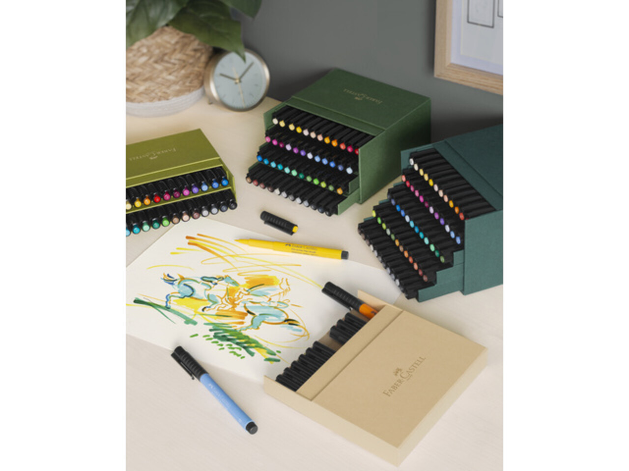 Faber Castell Pitt Artist Pen Brush Pigmented India Ink Studiobox (12pcs) (FC-167190) Faber Castell Pitt Artist Pen Brush Pigmented India Ink Studiobox (12pcs) (FC-167190)