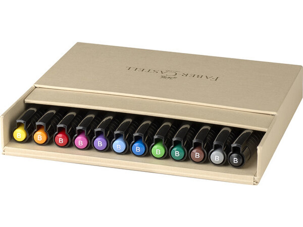 Faber Castell Pitt Artist Pen Brush Pigmented India Ink Studiobox (12pcs) (FC-167190) Faber Castell Pitt Artist Pen Brush Pigmented India Ink Studiobox (12pcs) (FC-167190)
