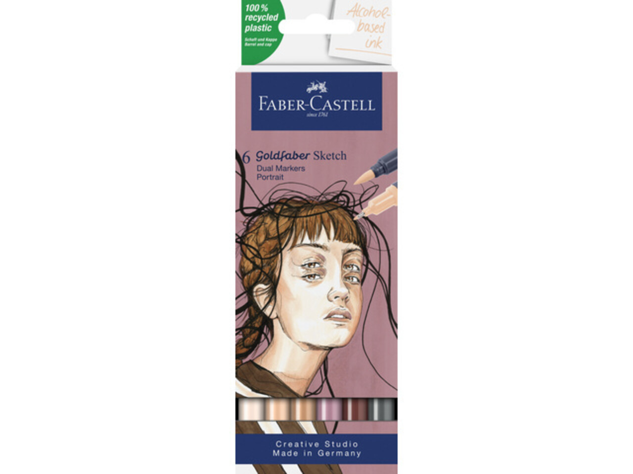 Faber Castell Goldfaber Sketch Dual Markers Alcohol-based Portrait (6pcs) (FC-164812)