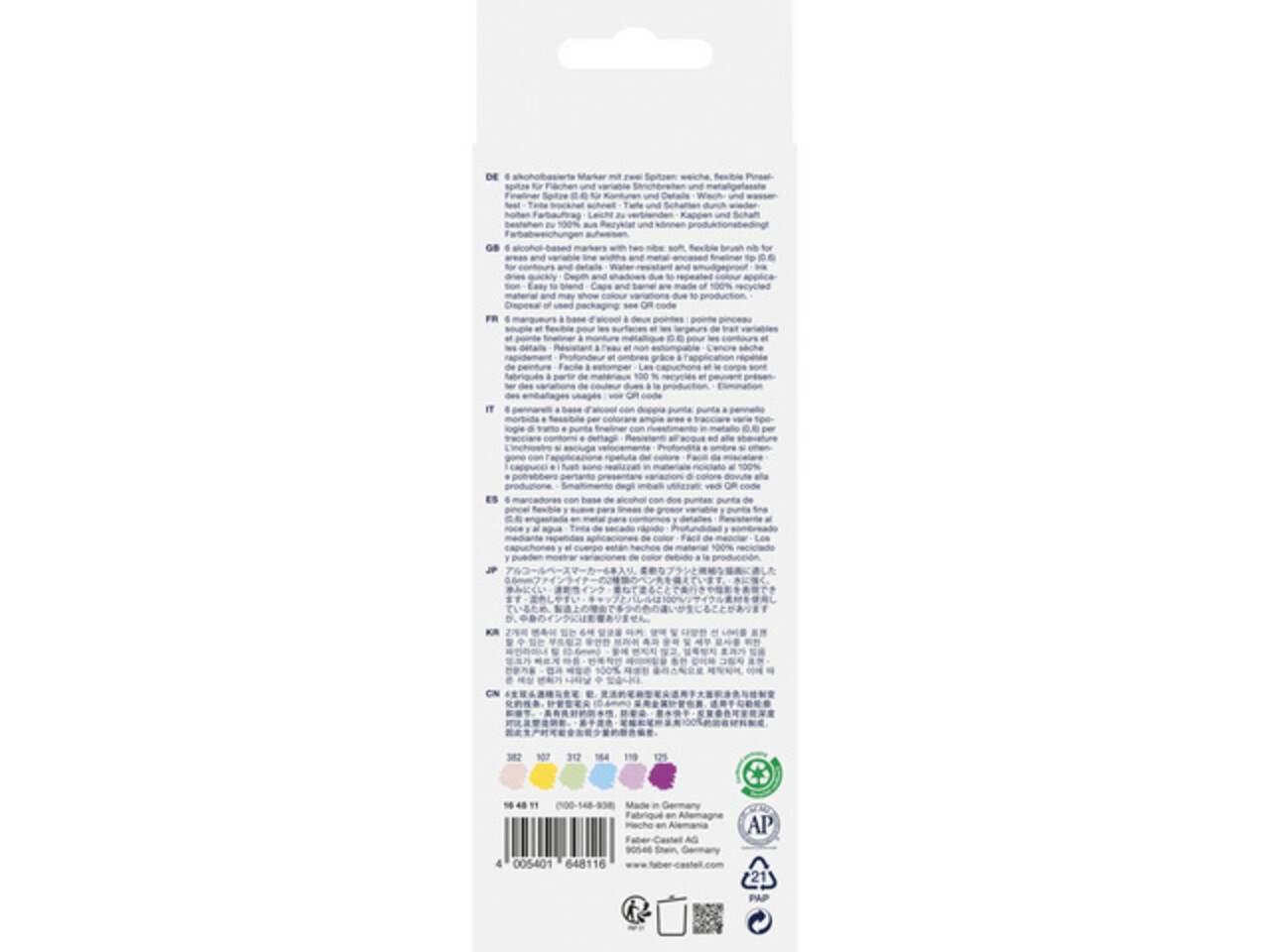 Faber Castell Goldfaber Sketch Dual Markers Alcohol-based Kawaii (6pcs) (FC-164811) Faber Castell Goldfaber Sketch Dual Markers Alcohol-based Kawaii (6pcs) (FC-164811)