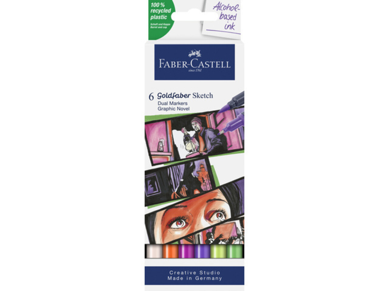 Faber Castell Goldfaber Sketch Dual Markers Alcohol-based Graphic Novel (6pcs) (FC-164810)