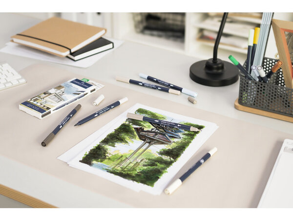 Faber Castell Goldfaber Sketch Dual Markers Alcohol-based Architecture (6pcs) (FC-164807) Faber Castell Goldfaber Sketch Dual Markers Alcohol-based Architecture (6pcs) (FC-164807)