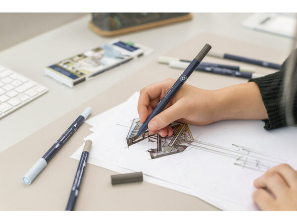 Faber Castell Goldfaber Sketch Dual Markers Alcohol-based Architecture (6pcs) (FC-164807) Faber Castell Goldfaber Sketch Dual Markers Alcohol-based Architecture (6pcs) (FC-164807)