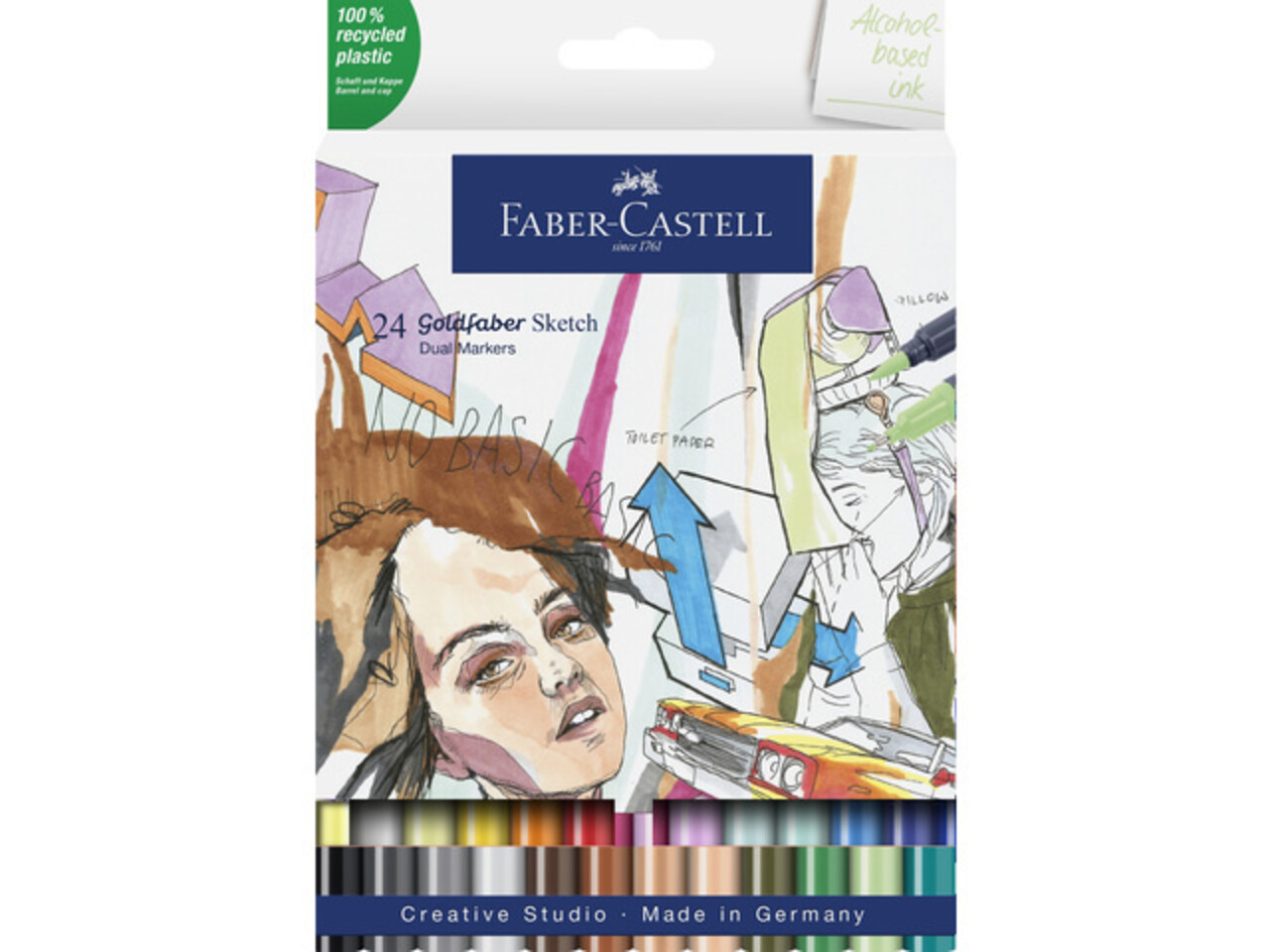 Faber Castell Goldfaber Sketch Dual Markers Alcohol-based (24pcs) (FC-164724)