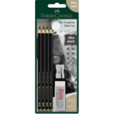 Faber Castell Pitt Graphite Matt Pencil Set 2B/6B/10B/14B+ Erazer+Sharpener (FC-115298) (DISCONTINUED)