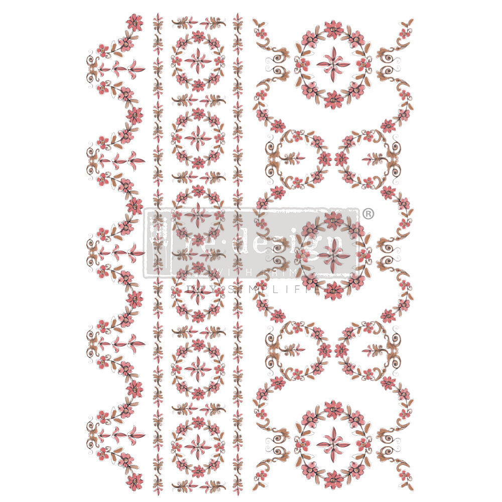 Re-Design with Prima Annie Sloan Flower Garland 24x35 Inch Decor Transfers (1pcs) (667771) (DISCONTINUED)