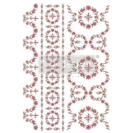 Re-Design with Prima Annie Sloan Flower Garland 24x35 Inch Decor Transfers (1pcs) (667771) (DISCONTINUED)