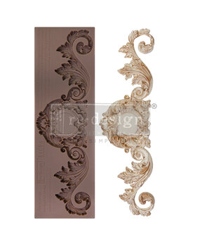 Re-Design with Prima Kacha Lavish Swirls 5x8 Inch Decor Mould (667221)
