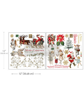 Re-Design with Prima Holiday Traditions 12x12 Inch Maxi Transfers (2pcs) (667115) (DISCONTINUED)